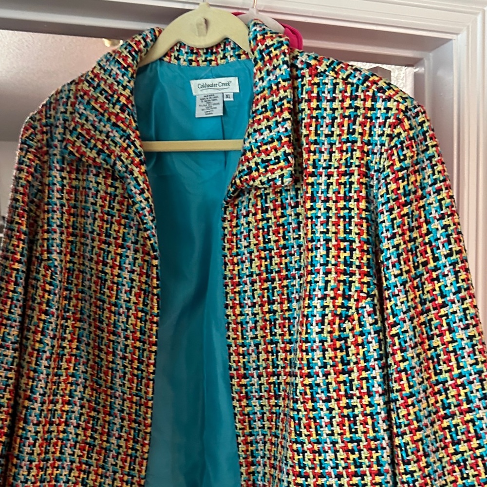 Coldwater Creek Multicolor Tweed Blazer